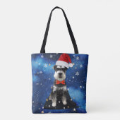 Kerstschnauzer Tote Bag (Achterkant)