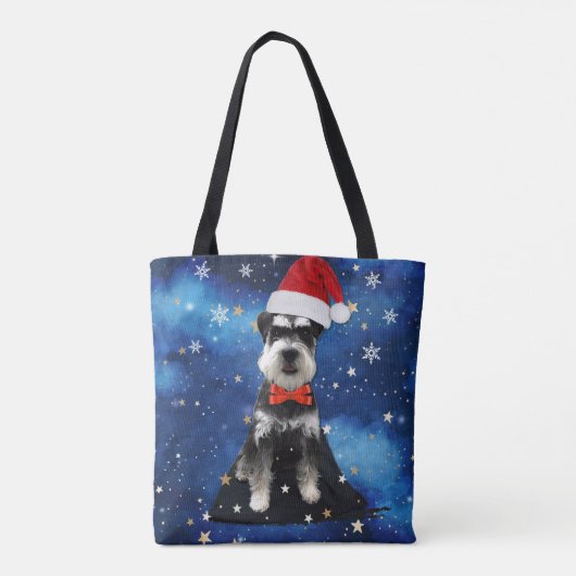Kerstschnauzer Tote Bag (Achterkant)