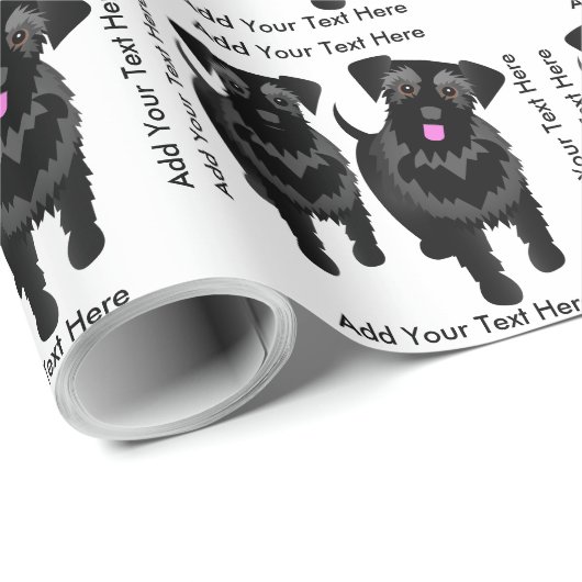 Kerstschnauzers - Aangepaste tekst Cadeaupapier (Rol Hoek)