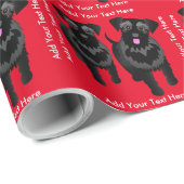 Kerstschnauzers Aangepaste Tex Cadeaupapier (Rol Hoek)