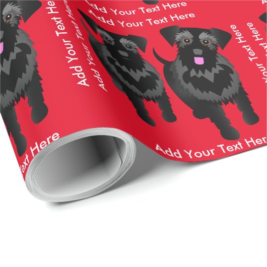 Kerstschnauzers Aangepaste Tex Cadeaupapier (Rol Hoek)