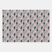 Kerstschnauzers die in de sneeuw spelen inpakpapier vel (Voorkant 2)