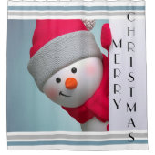 Kerstschoenengordijn/prettige kerstman douchegordijn (Voorkant)