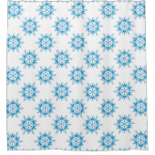 Kerstschoengordijn/Snowflakes Douchegordijn (Voorkant)