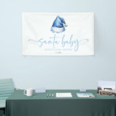 Kerstschoon Baby Blauwe Hoed Kerstvakantie Baby Sh Spandoek (Beurs)