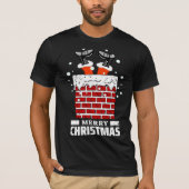 Kerstschoorsteen Grappig T-shirt (Voorkant)