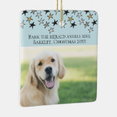 Kerstschors De Herald Angels Sing Dog dacht Keramisch Ornament (Rechts)