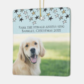 Kerstschors De Herald Angels Sing Dog dacht Keramisch Ornament (Links)