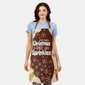Kerstschort Kerst is leuker met Sprinkels Schort (Gedragen)