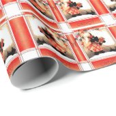 KerstSchotse hond uit 1930 zegt "Cheerio" Cadeaupapier (Rol Hoek)