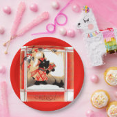 KerstSchotse hond uit de jaren dertig zegt "Cheeri Papieren Bordje (Feest)