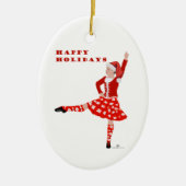 KerstSchotse hoogland Dancer Keramisch Ornament (Voorkant)