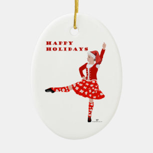 KerstSchotse hoogland Dancer Keramisch Ornament
