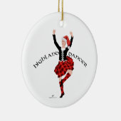 KerstSchotse hoogland Dancer Keramisch Ornament (Rechts)