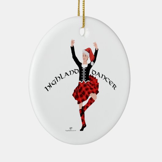 KerstSchotse hoogland Dancer Keramisch Ornament (Rechts)