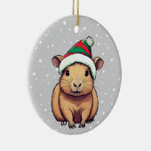 Kerstschrift Capybara Keramisch Ornament (Rechts)