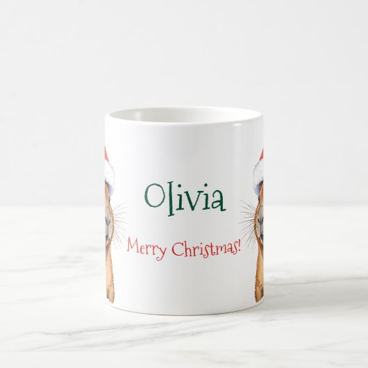 Kerstschrift Capybara Koffiemok (Center)