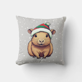 Kerstschrift Capybara Kussen