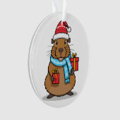 Kerstschrift Capybara Ornament (voorkant)