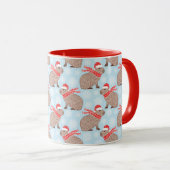 Kerstschrift in Santa Hats Holiday Mok (Voorkant rechts)