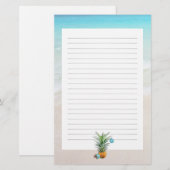 Kerstschrijfpapier met ananasstrand briefpapier (Voorkant / Achterkant)