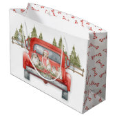 Kerstschuilkelders in een Red  truck Groot Cadeauzakje (Achterkant Gekanteld)