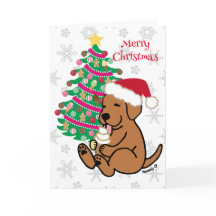 Kerstschuim Rood labrador Ice Cream