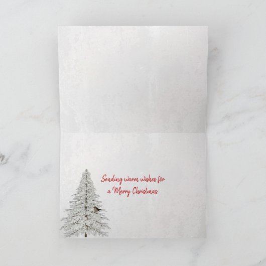 Kerstschuur met rode deuren kaart (Binnen)