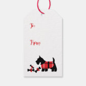 KerstScottie Dog Tartan Pset Dog Walker Cadeaulabel