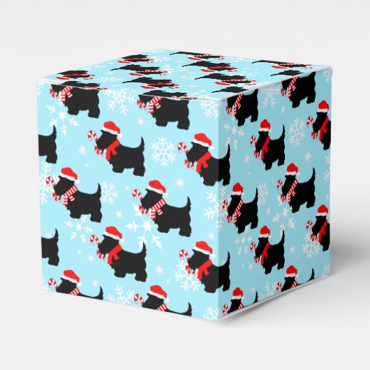 KerstScottie Dogs Pattern Bedankdoosjes (Voorkant Zijde)
