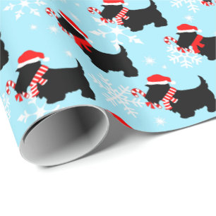 KerstScottie Dogs Pattern Cadeaupapier