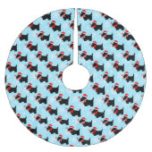KerstScottie Dogs Pattern Kerstboom Rok (Voorkant)