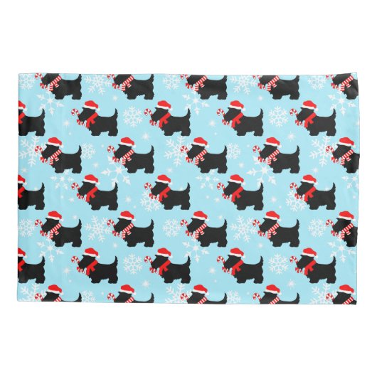 KerstScottie Dogs Pattern Kussensloop (Achterkant)