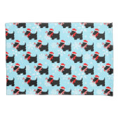 KerstScottie Dogs Pattern Kussensloop (Voorkant)