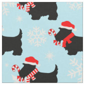 KerstScottie Dogs Pattern Stof (Close Up)