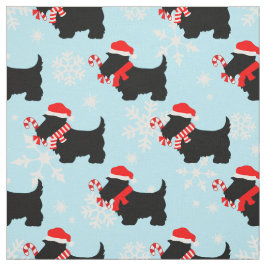 KerstScottie Dogs Pattern Stof