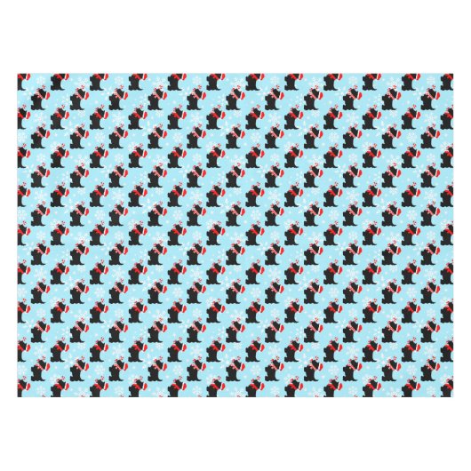 KerstScottie Dogs Pattern Tafelkleed (Voorkant (Horizontaal))