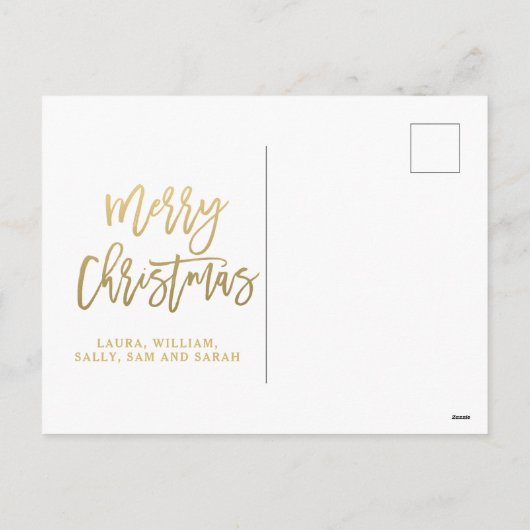 Kerstscript Berries 3 Fotovakantie Feestdagenkaart (Achterkant)