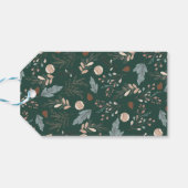 Kerstscript Boho Greenery Kerstmis Cadeaulabel (Achterkant Horizontaal)