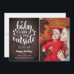 Kerstscript Boho Krijtbord Foto Feestdagenkaart<br><div class="desc">Een stijlvol boho krijtbord fotovakantiekaartontwerp om te personaliseren met je favoriete foto,  bericht,  namen en jaar op een krijtbord achtergrond. De achterkant heeft vallende sneeuwvlokken op een bijpassende krijtbord achtergrond. Ontworpen door Thisisnotme</div>