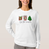 Kerstscript Cadeau Monogram Koffieboom T-shirt (Voorkant)