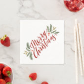Kerstscript en groene vakantie servet (Insitu)