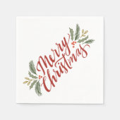 Kerstscript en groene vakantie servet (Voorkant)