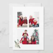 Kerstscript en Groenen vakantie multi-foto Kaart (Achterkant)