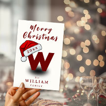 Kerstscript Familienaam Monogram Niet Foto