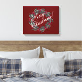  kerstscript feestelijk rood canvas afdruk (Insitu (Slaapkamer))
