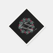 kerstscript, feestelijk servet (Hoek)