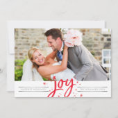 KERSTSCRIPT JOY moderne foto eenvoudig minimaal Feestdagenkaart (Voorkant)