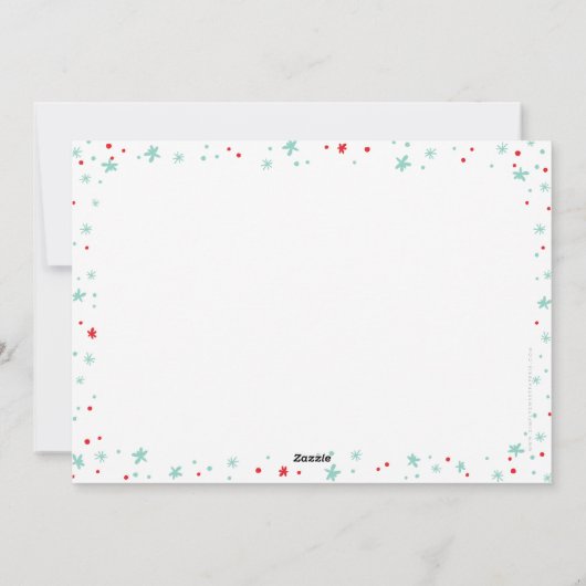 KERSTSCRIPT JOY moderne foto eenvoudig minimaal Feestdagenkaart (Achterkant)