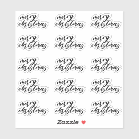 Kerstscript Kerst Mislukte Cadeau Decoratie Sticker (Vel)